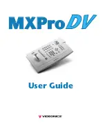 Предварительный просмотр 1 страницы Videonics MXPro DV User Manual