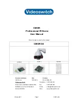 Предварительный просмотр 1 страницы Videoswitch CMOR D4 User Manual