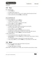 Preview for 52 page of Videoswitch Vi-K2 User Manual