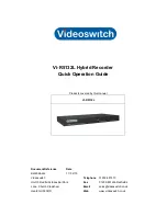 Videoswitch VI-R5132L Quick Operating Manual предпросмотр