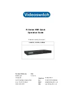 Предварительный просмотр 1 страницы Videoswitch Vi-R5216L Quick Operation Manual