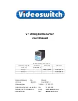 Videoswitch Vi100 User Manual preview