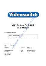 Videoswitch VK-1 User Manual preview