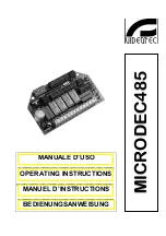 Videotec MICRODEC485 Operating Instructions Manual preview