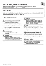 Preview for 3 page of Videotec MPX2CABL Instruction Manual