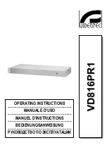 Videotec VD816PR1 Operating Instructions Manual preview