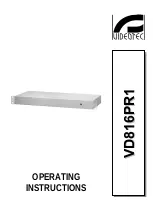 Preview for 5 page of Videotec VD816PR1 Operating Instructions Manual