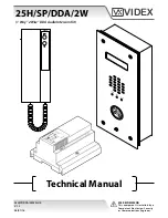 Videx 11J/SP/DDA/2 Technical Manual preview