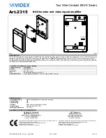 Preview for 22 page of Videx 2 Wire Manual