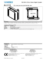 Предварительный просмотр 30 страницы Videx 2301N Kristallo Series User Manual