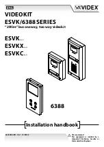 Предварительный просмотр 1 страницы Videx 2321 Kristallo Series Installation Handbook