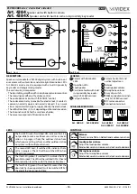 Предварительный просмотр 10 страницы Videx 2321 Kristallo Series Installation Handbook