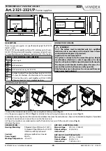 Предварительный просмотр 28 страницы Videx 2321 Kristallo Series Installation Handbook