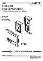 Предварительный просмотр 1 страницы Videx 6758 Installation Handbook