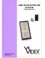 Videx DIGITAL GSM DOOR INTERCOM SYSTEM Technical Manual предпросмотр