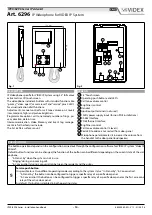 Предварительный просмотр 14 страницы Videx IP videokit IPVK-1/6296 Installation Handbook