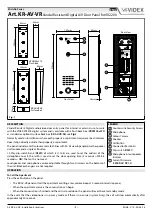 Videx Kristallo KR-AV-VR Manual предпросмотр