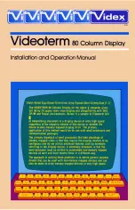 Preview for 1 page of Videx Videoterm Installation And Operation Manual