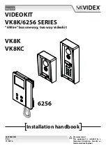 Videx VK8K-1/6256 Installation Handbook предпросмотр