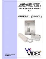 Предварительный просмотр 1 страницы Videx VRDK1/CL Technical Manual