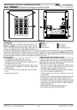 Preview for 12 page of Videx VRVK-1/6758 Installation Handbook