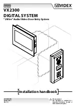 Videx VX2300 Installation Handbook предпросмотр