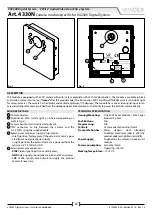 Предварительный просмотр 10 страницы Videx VX2300 Installation Handbook