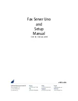 Preview for 1 page of Vidicode Fax Server Uno Setup Manual