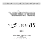 Vidikron 85 Owner'S Operating Manual preview