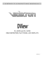 Preview for 1 page of Vidikron DView VL-26HD User Manual