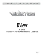 Preview for 1 page of Vidikron DView VL-37HD Owner'S Operating Manual