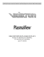 Vidikron PLASMAVIEW VP-103VHD Installation & Operation Manual preview