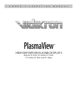 Vidikron PlasmaView VP-4200 Owner'S Operating Manual preview