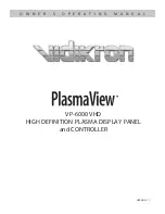 Vidikron PlasmaView VP-6000 VHD Owner'S Operating Manual preview