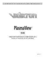 Vidikron PlasmaView VP-6500VHD Owner'S Operating Manual preview