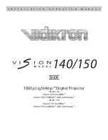 Preview for 1 page of Vidikron Vision 140 Installation & Operation Manual