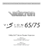 Preview for 1 page of Vidikron Vision 65 Installation & Operation Manual