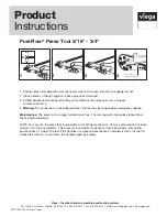 Preview for 1 page of Viega PureFlow 50030 Product Instructions