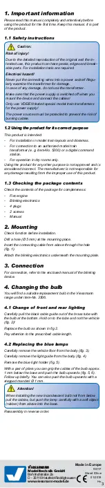 Preview for 3 page of Viessmann 1843 Operation Manual