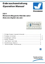 Предварительный просмотр 1 страницы Viessmann 5211 Operation Manual