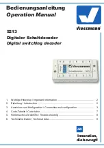 Предварительный просмотр 1 страницы Viessmann 5213 Operation Manual