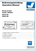 Preview for 1 page of Viessmann 5215 2A Operation Manual