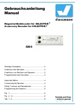 Предварительный просмотр 1 страницы Viessmann 5260 Manual