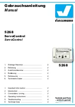 Viessmann 5268 Servocontrol Manual preview