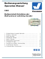 Предварительный просмотр 1 страницы Viessmann 5285 Operation Manual