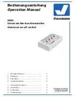 Preview for 1 page of Viessmann 5550 Operation Manual