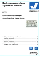 Preview for 1 page of Viessmann 5575 Operation Manual