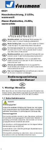 Preview for 1 page of Viessmann 6021 Operation Manual