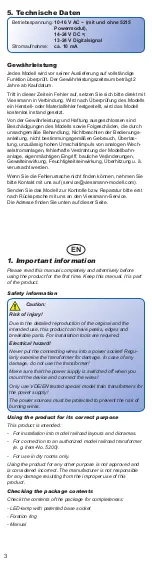 Preview for 3 page of Viessmann 60702 Operation Manual