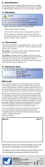 Preview for 4 page of Viessmann 60702 Operation Manual